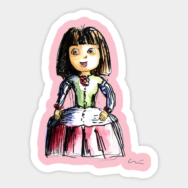 Menina Dora Sticker by Luis Quintano